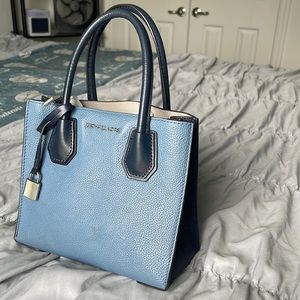 Michael Kors Leather Blue Handbag Lock